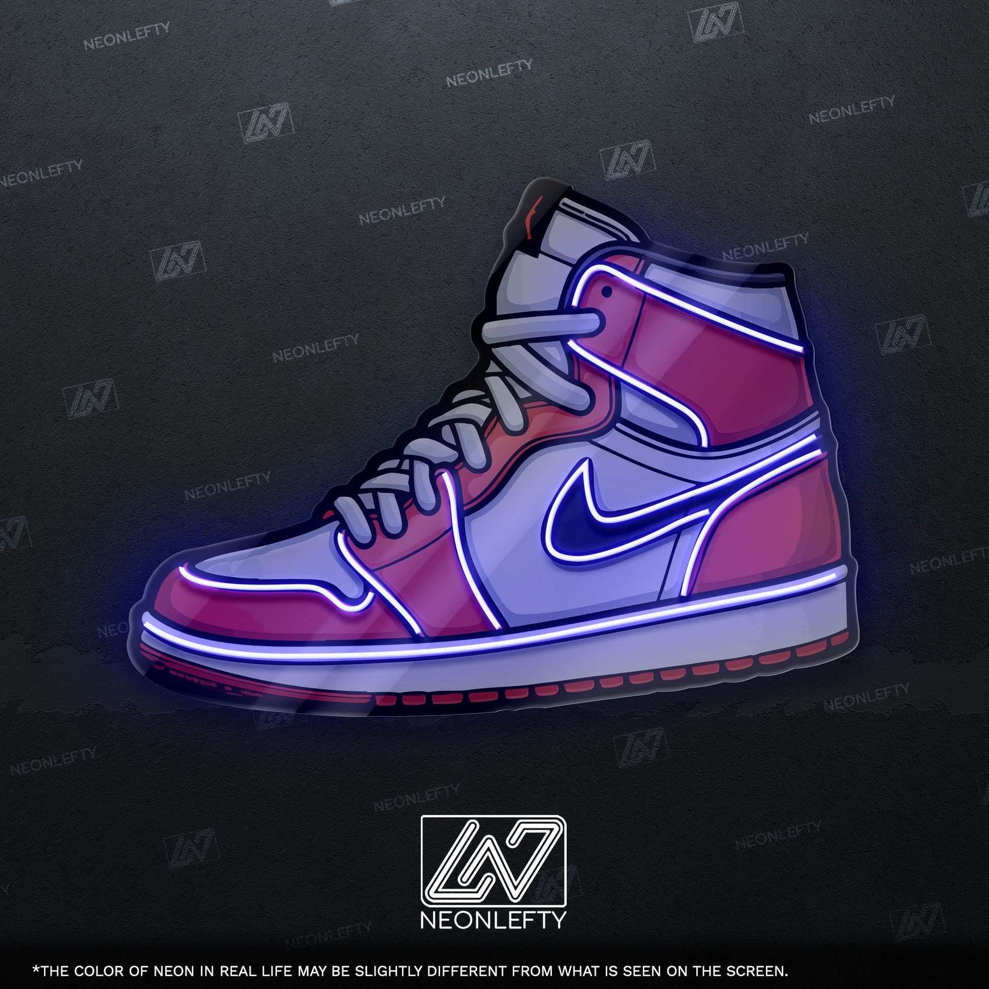 Sneaker Art - LED Neon Streetwear Wall Decor, Urban Shoe Illustration, Hype Style Neon Light, Sneakerhead Gift, Modern Room Decor