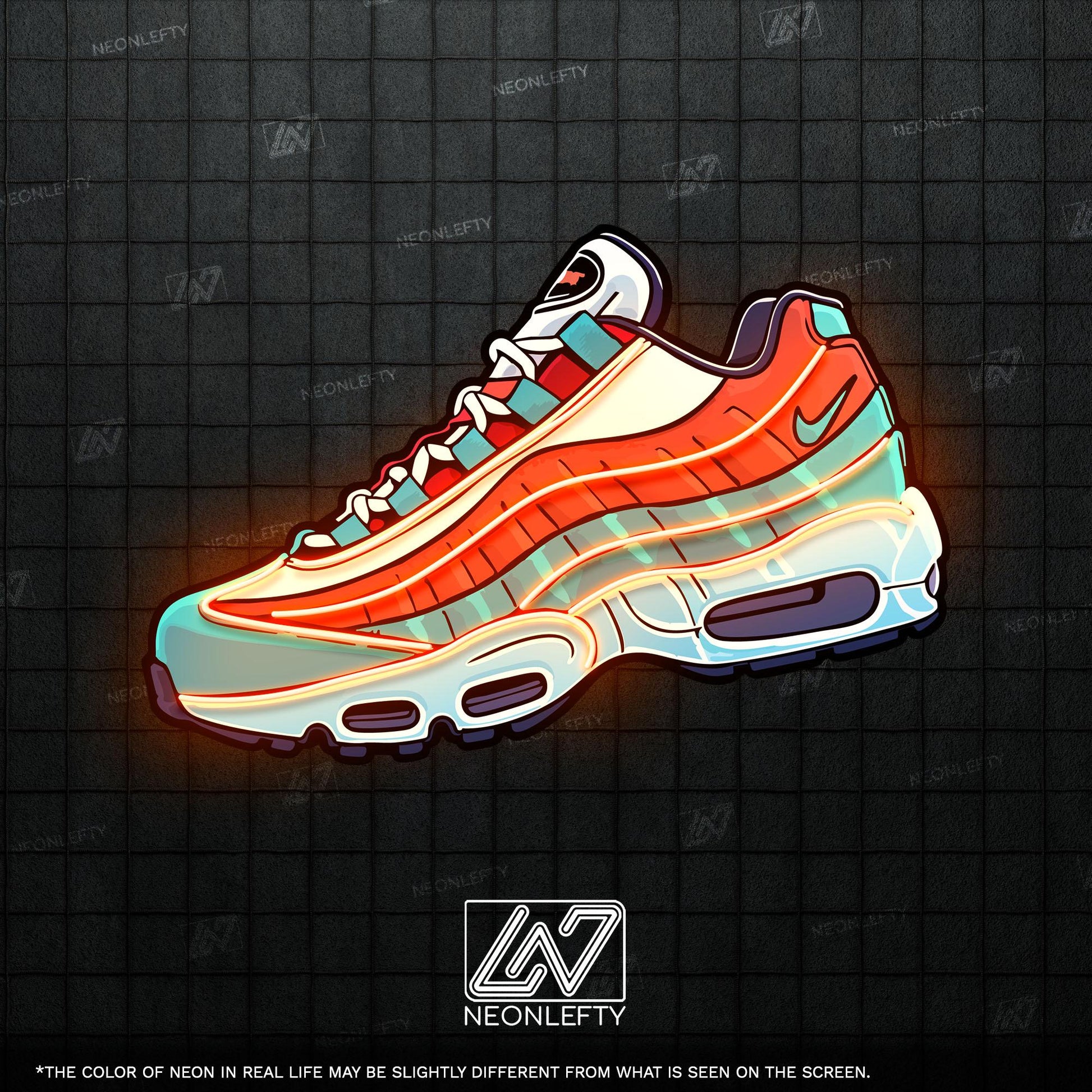 Sneaker Art - LED Neon Streetwear Wall Decor, Urban Shoe Illustration, Hype Style Neon Light, Sneakerhead Gift, Modern Room Decor