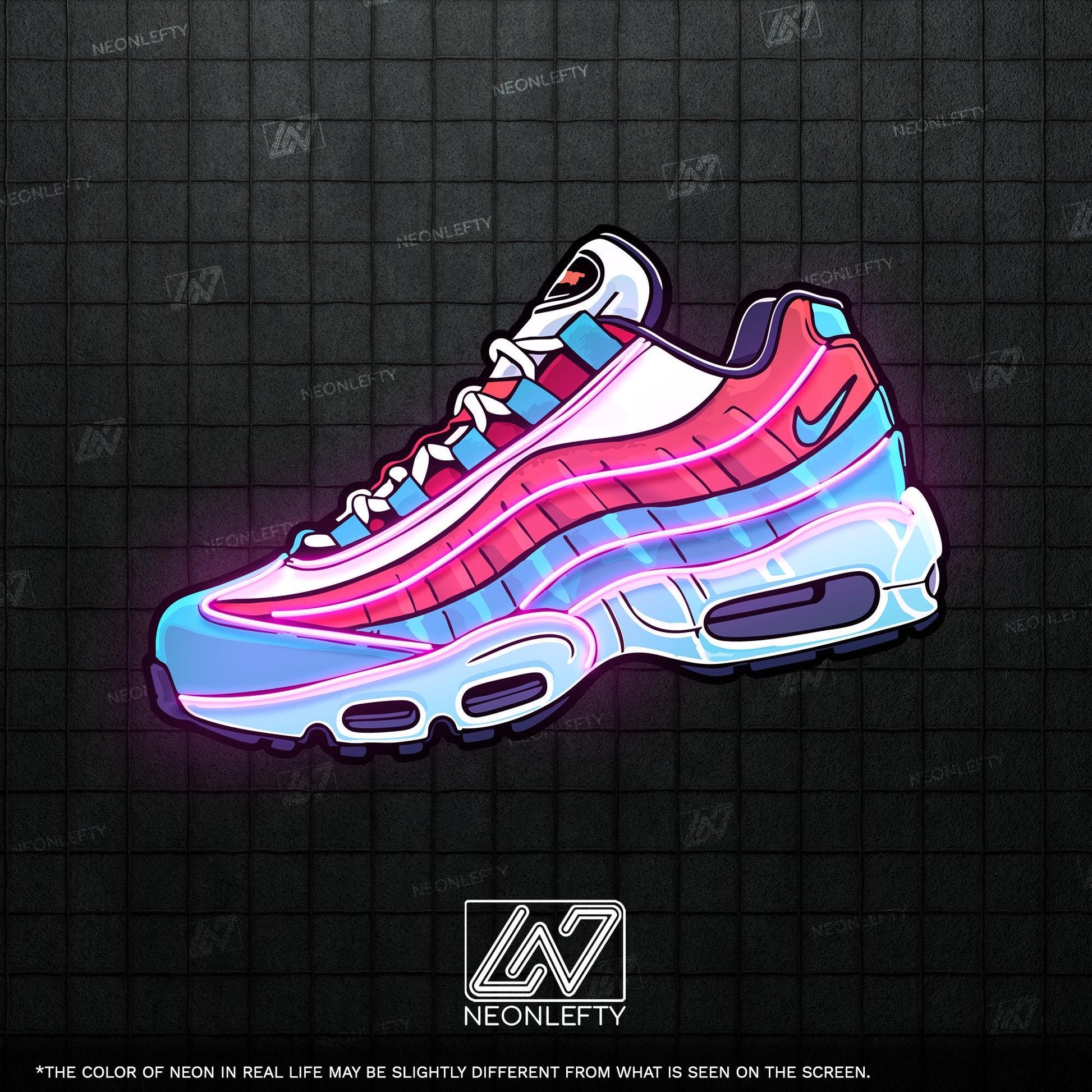 Sneaker Art - LED Neon Streetwear Wall Decor, Urban Shoe Illustration, Hype Style Neon Light, Sneakerhead Gift, Modern Room Decor