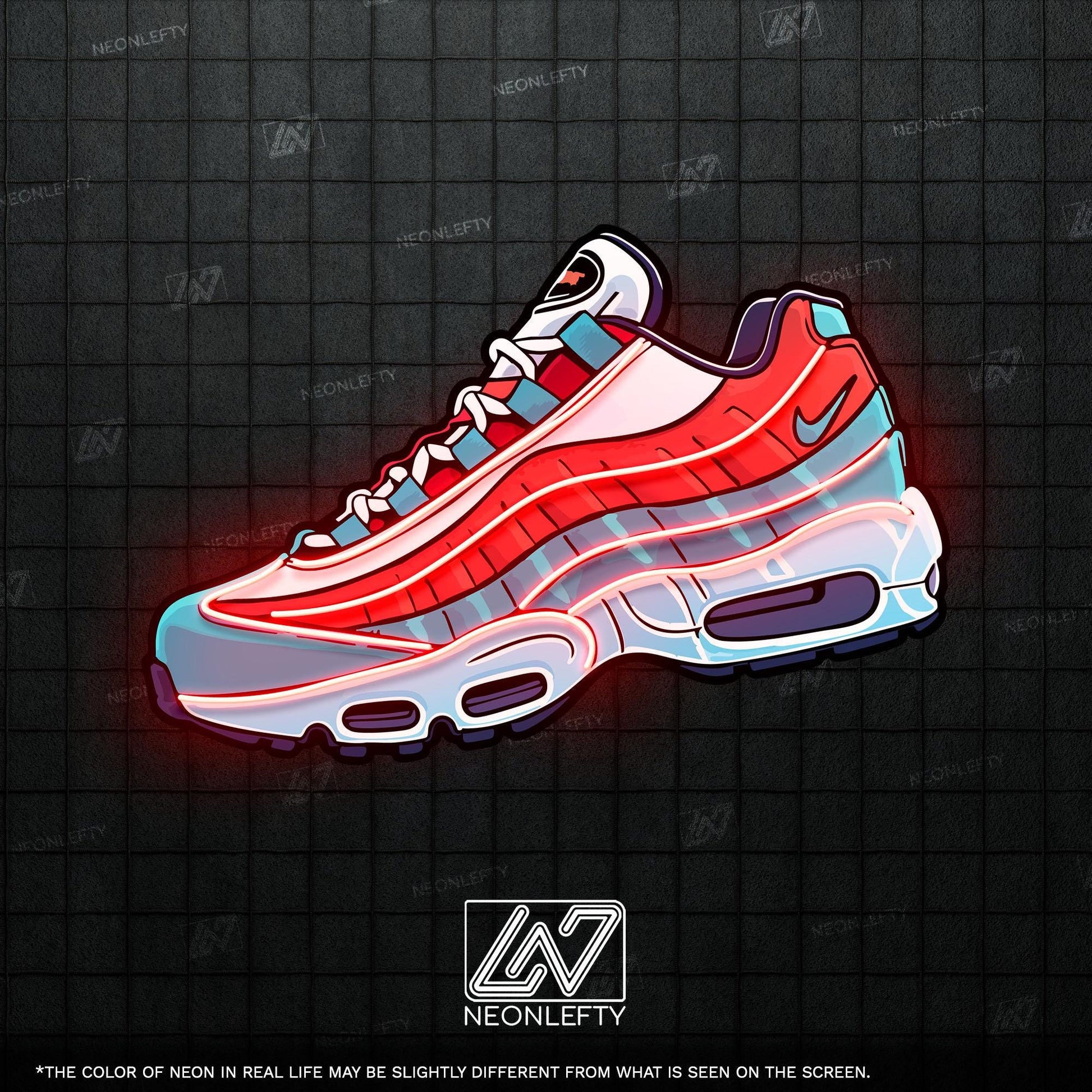 Sneaker Art - LED Neon Streetwear Wall Decor, Urban Shoe Illustration, Hype Style Neon Light, Sneakerhead Gift, Modern Room Decor