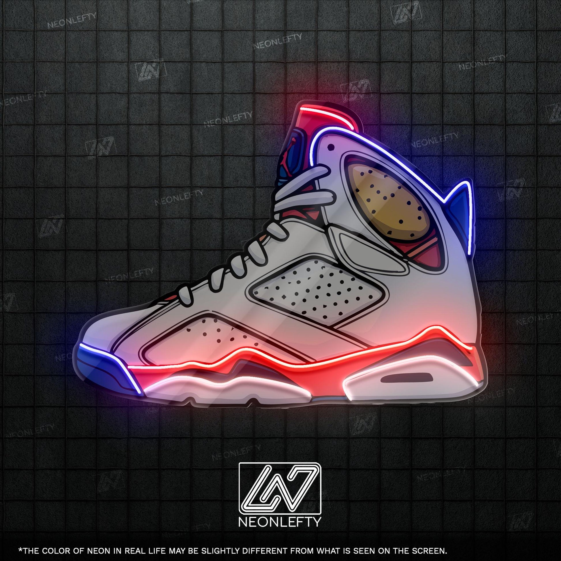 Sneaker Art - LED Neon Streetwear Wall Decor, Urban Shoe Illustration, Hype Style Neon Light, Sneakerhead Gift, Modern Room Decor