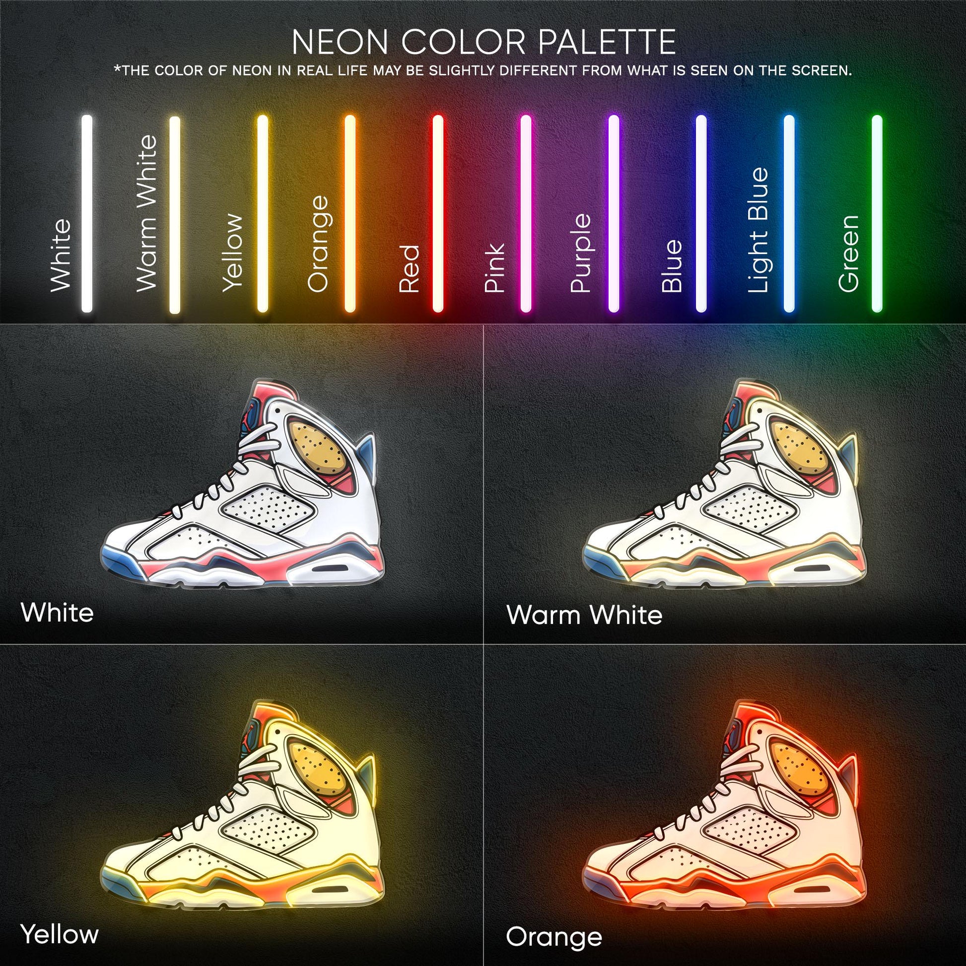 Sneaker Art - LED Neon Streetwear Wall Decor, Urban Shoe Illustration, Hype Style Neon Light, Sneakerhead Gift, Modern Room Decor